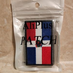 Dominican Republic flag patch x2